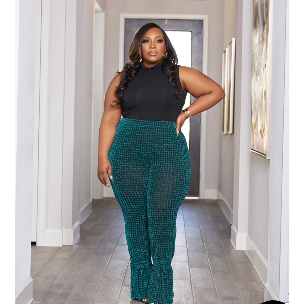 Diamond Pattern Pants - image 1